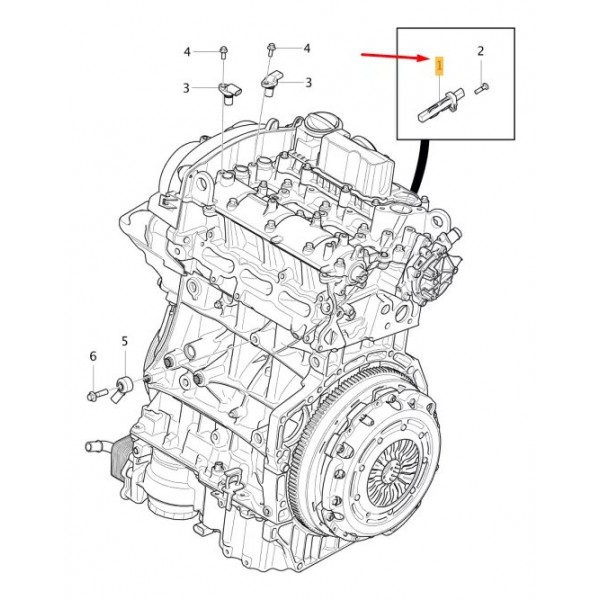 Sensor De Posição Virabrequim Volvo Xc40 1.5 2022  31459566